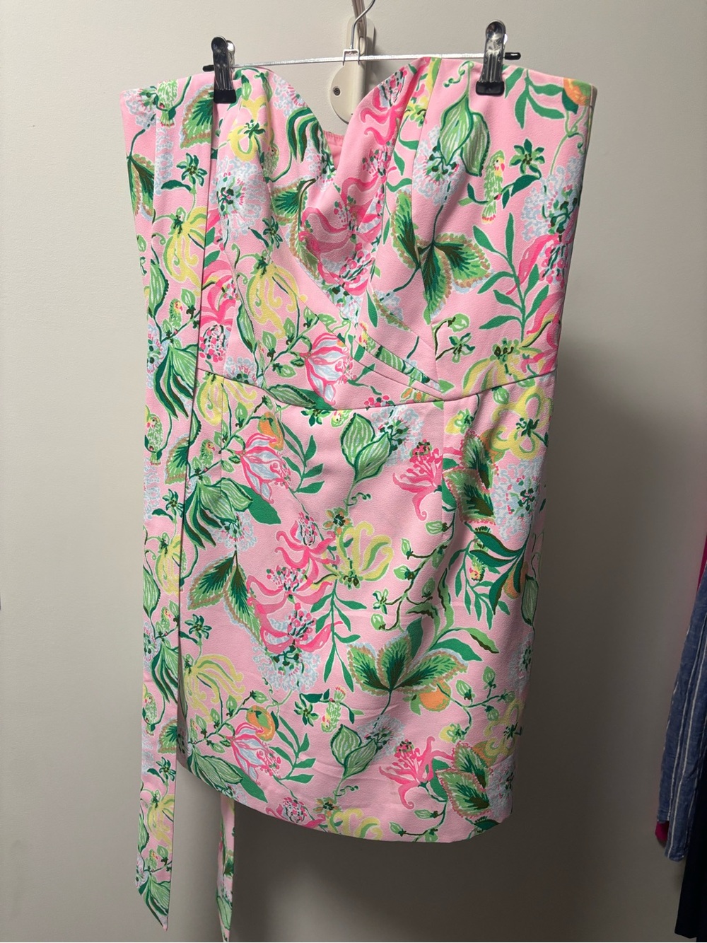 Lilly Pulitzer Pink Tropical Floral Strapless Shorts